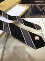 A-accessories Burberry Handmade Striped Ties For Men Woven Slim Mens Ties Stripes Tie Thin Necktie