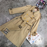 D-clothing Burberry Women's Causal Double Breasted Spring Fall Long Trench Coat with Belt