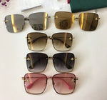 S-sunglasses gucci Oversized Square GG 2200 Gradient Mirror lens Rimless Sunglasses for Gucc i sunglasses