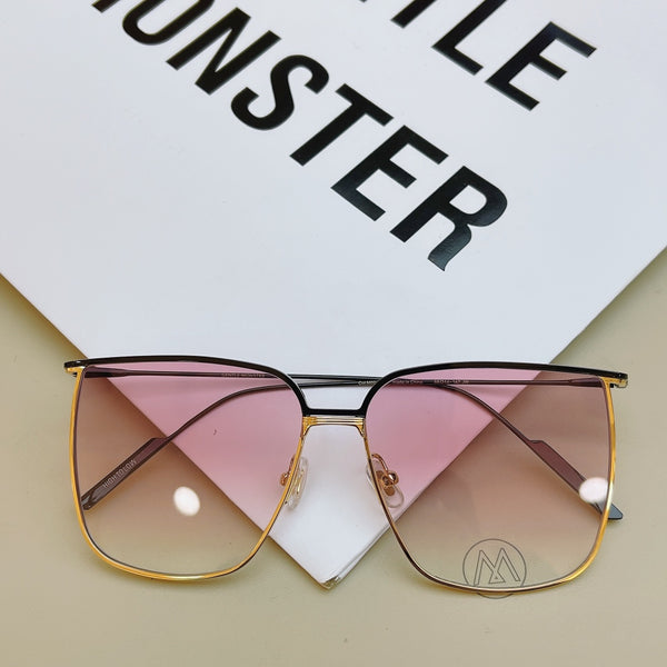 S-sunglasses 2021 Monster Sunnies Sunglasses For High To Low With White Round Case UV400 Protection Fashion Eyewear for Men and Women Fashion Sun Glasses Retro Square Metal Sunglasses Superstar Style Vintage UV Protect