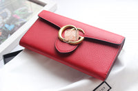 A-accessories GUCCI  NO.400586 19-6-3cm Women Wallet Leather Bifold Long Ladies Card Holder Organizer Ladies Clutch