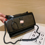 L-package 22-14-10cm Women Purse Clutch Small Crossbody Shoulder Bag with Chain Strap