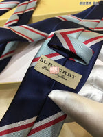 A-accessories Burberry Handmade Striped Ties For Men Woven Slim Mens Ties Stripes Tie Thin Necktie