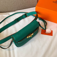 M-Handbag H.E.R.M.E.S 20-12cm Leather Fanny Packs For Women Waist Pack Bag Pouch Phone Pocket With Removable Leather Belt