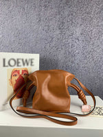 H-bag Loewe Women's Hammock Flamenco Knot Mini Bag Varsity Small Bag Leather Shoulder Bag Handbag