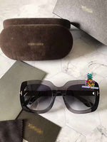 S-sunglasses Mens Sunglasses Mirrored Retro Large Oversized Square Designer Eyewear for T.O.M F.O.R.D TF0580