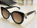 S-sunglasses Women Retro Metal Frame Mirrored Sunglasses Oversized Cat Eye Glasses eyewear for Fendi 0265