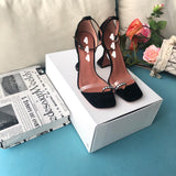 S-shoe A.M.I.N.A M.U.A.D.D.I Women's Strappy Chunky Block Sandals Ankle Strap Open Toe High Heel for Dress Wedding Party Evening Office Shoes Sandals