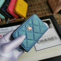 A-accessories NO.69271 7.5-11.5-2.5cm Small Wallet for Women PU Leather Leaf Pendant Card Holder Organizer Zipper Coin Purse