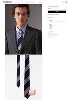 A-accessories Burberry Handmade Striped Ties For Men Woven Slim Mens Ties Stripes Tie Thin Necktie