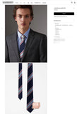 A-accessories Burberry Handmade Striped Ties For Men Woven Slim Mens Ties Stripes Tie Thin Necktie