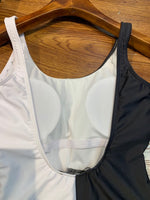 D-clothing Women One Piece Vintage Deep V Neck Halter Backless Monokini Swimsuits Bathing Suits