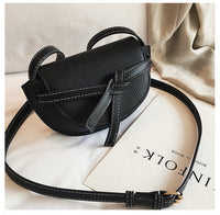 L-package Women Gate Saddle Shaped Crossbody Bag Shoulder Purse cowhide leather Adjustable shoulder strap-mini red