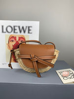 H-bag Loewe Gate Mini Bag Light Blue/Natural Women Gate Saddle Shaped Crossbody Bag Shoulder Purse
