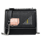 L-package 22-12-10cm Crossbody Bag Leather Messenger Bag Vintage Handbag Strap Bucket Square Tote