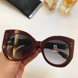 S-sunglasses Women Retro Metal Frame Mirrored Sunglasses Oversized Cat Eye Glasses eyewear for Fendi 0265