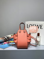 H-bag Loewe Hammock Drawstring Mini Bag Pastel Women's Hammock Small Bag Leather Shoulder Bag Handbag
