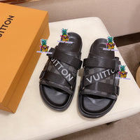 S-shoe Louis Vuitton Women Sandals Summer New Thick Heel Platform Sole Shoes Female Summer Flat Casual Shoes Fashion Sports Beach Women's Slippers Heels Women Platform Sandals Female Thick Bottom Shoes Wedge with Open Toe