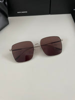 S-sunglasses Men's UV-Proof Strong Light Sunglasses For Diane Classic Silver Square Frame 99.9% UV Protected Brown Lenses for Driving Eye Glasses Reflective Lenses Big Face