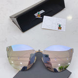 S-sunglasses Dior Women's Oval Cat Eye Sunglasses For CD0230S Lady Metal Shades Luxury Sunglasses Female Driving Glasses Fashion Women Mirror Eyewear Frame Metal Temple UV400