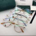 S-sunglasses gucci Retro Round Frame Anti-blue Radiation Glasses For GG0904 Ultralight Men Women Fashion Blue Light Blocking Glasses Eyewear Students Anti Blue Light Oversized Glasses Computer Women Blue Blocking Gaming Eyeglasses Alloy Frame