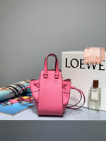 H-bag Loewe Hammock Drawstring Mini Bag Pastel Women's Hammock Small Bag Leather Shoulder Bag Handbag