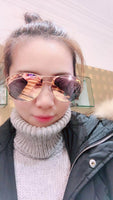 S-sunglasses F.O.R A.R.T‘S S.A.K.E DARK EYE Small Square Polarized Sunglasses for Men and Women Mirrored Lens 61-18-145