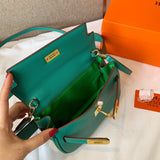 M-Handbag H.E.R.M.E.S 20-12cm Leather Fanny Packs For Women Waist Pack Bag Pouch Phone Pocket With Removable Leather Belt
