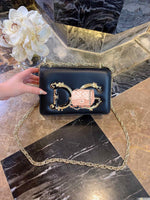 M-Handbag D.G Women Evening Envelope Handbag Party Prom Clutch Purse Shoulder Cross Body Bag 21-14cm