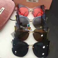 S-sunglasses MIU MIU Frameless Overlapping piece Gradient Fashion sunglasses for SMU02S