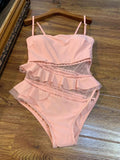 D-clothing Zimmermann Women's One Piece Swimsuit Vintage Off Shoulder Flounce Ruffle Bathing Suits