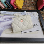 A-accessories NO.69271 7.5-11.5-2.5cm Small Wallet for Women PU Leather Leaf Pendant Card Holder Organizer Zipper Coin Purse