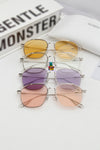 S-sunglasses Gentle Monster WOOGIE Women Retro Metal Frame Mirrored Sunglasses Oversized Cat Eye Glasses eyewear