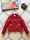 D-clothing Dior Riders Clothes Black/Red Leather Jacket Locomotive Suit