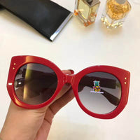 S-sunglasses Women Retro Metal Frame Mirrored Sunglasses Oversized Cat Eye Glasses eyewear for Fendi 0265