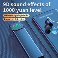 E-electronic BQC-01 TWS BT5.1 Bluetooth Earphones Touch Control Wireless Headphones with Charging Case Headsets 9D HiFi Stereo Bluetooth Earbuds for Mobile Phone Sport Earphone Earbuds