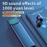 E-electronic BQC-01 TWS BT5.1 Bluetooth Earphones Touch Control Wireless Headphones with Charging Case Headsets 9D HiFi Stereo Bluetooth Earbuds for Mobile Phone Sport Earphone Earbuds