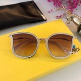 S-sunglasses Fendi Aviator Large Metal Unisex Sunglasses Designer Polarized 100% UV Protection For 0387