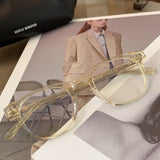 S-sunglasses G monster Unisex Reading Glasses For Lutto Round Reading Ultralight Resin Clear HD Lens Presbyopic Hyperopia Eyeglasses Transparent Retro Computer Anti-Blue lens Eyewear