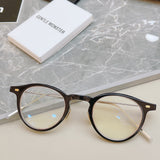 S-sunglasses 2021 Gentle Glasses For Jojo With White Round Case in Metal Frame with Anti Radiation and Anti Reflective for Women/Anti Radiation/Blue Light/Replaceable Optical Lens/Metal Hinge/High Quality Hinge/High quality/Eye glasses on sale