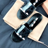 S-shoe MIU MIU Women Men Bath Shower Slippers Shower Sandals Patterned Non Slip Beach Sandal