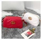 L-package GC Marment Style ‎448065 matelassé Mini Bag PU Leahter Elegant Quilted Shoulder Bag Stylish Crossbody Bag Square Tote Bag