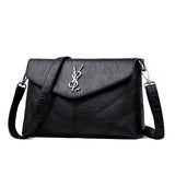 L-package Envelope Wristlet Clutch Womens Crossbody Bag with Chain Strap Cassandra Large bag with monogram slider in smooth leather