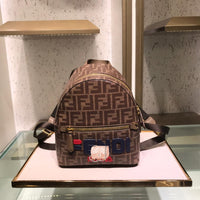 H-bag Fendi MINI BACKPACK Small multicolor canvas backpack 20cm