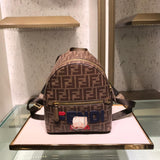 H-bag Fendi MINI BACKPACK Small multicolor canvas backpack 20cm