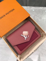 A-accessories NO.M62948 8.5-12.0-1.5cm Louis Vuitton Women's Short Purse Leather Medium Wallet Bifold Card Coin Holder Small Purses Buckle Zipper