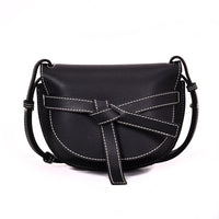 L-package Women Gate Saddle Shaped Crossbody Bag Shoulder Purse ce leather Adjustable shoulder owhidstrap