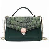 L-package 22-14-8cm Handbags for Women,Women's Shoulder Bags PU Leather Stripe Handbags Top-Handle Purse For Ladies