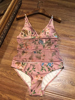D-clothing Zimmermann Women's Ruffled One Piece Swimsuit Solid Adjustable Strap Bathing Suits Swimwear