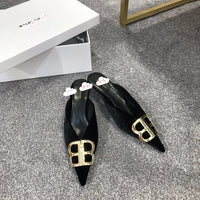 S-shoe Balenciaga Womens High Heel Pumps Pointed Ankle Buckle Stilettos Dress Shoes